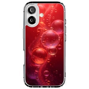 Red Bubbles iPhone Case: Abstract Art Meets Everyday Functionality