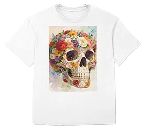 Oversized T‑Shirt with Human Skull