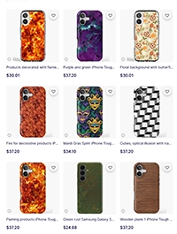 Shop with phone cases